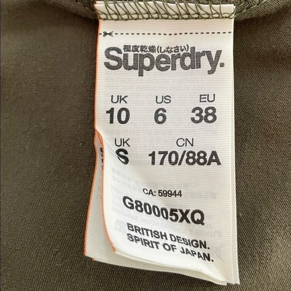 Women’s Dress SUPERDRY Green Lace Trim Dress Sleeveless Bodycon Midi Dress - Picture 11 of 11